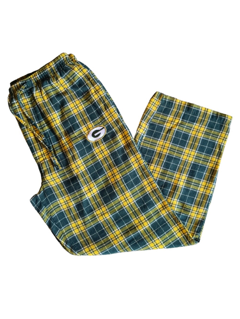 💚💛 Green Bay Packers Plaid Pajama Lounge Pants Mens Medium NFL Team Apparel